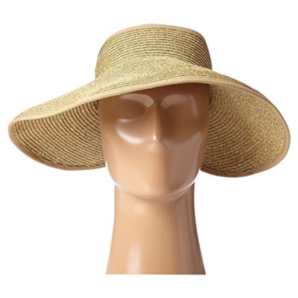 NWT Scala Adjustable Straw Visor Hat
